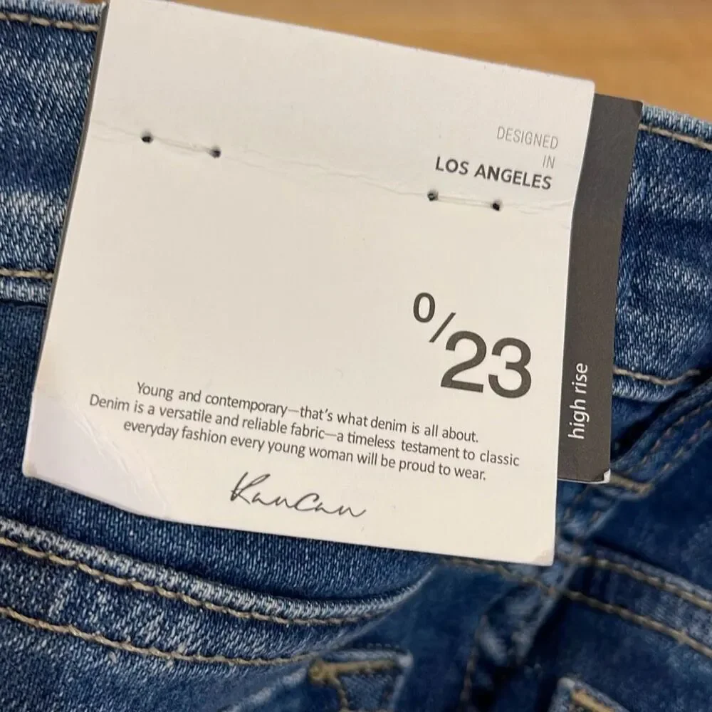 KanCan High Rise Bootcut Denim Jeans Medium Wash Size 23/0‎ NWT